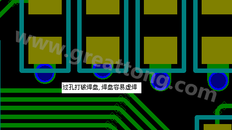PCB設(shè)計案例分析：過孔破焊盤，造成SMT虛焊