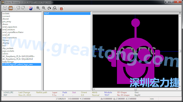 目前這個(gè)Library IT_robot_logo_new.mod 只有一個(gè)footprint。如何增加更多footprint 到這個(gè)library 中呢?